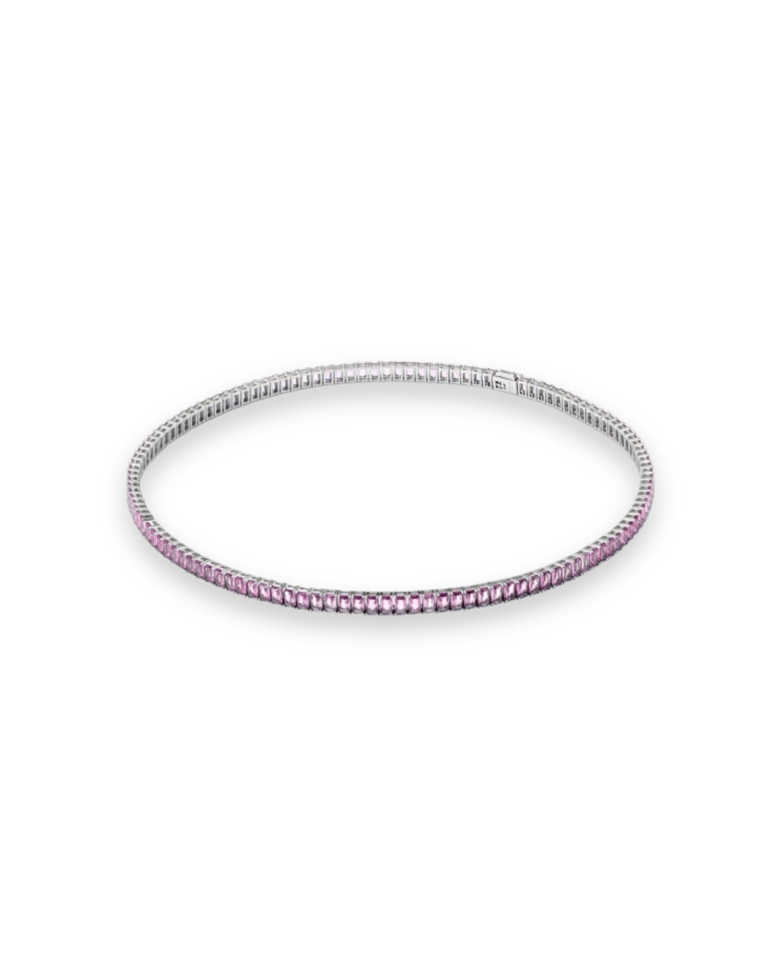 Hatton Labs Emerald Cut Tennis Chain - Pink