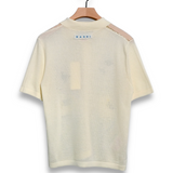 Marni Flower Mesh Polo - Alabaster