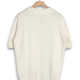Commas Textured Collared Polo - White