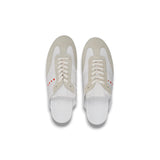 Marni Suede/Leather Mule Sneaker - Lily White/Light Grey