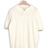 Commas Textured Collared Polo - White