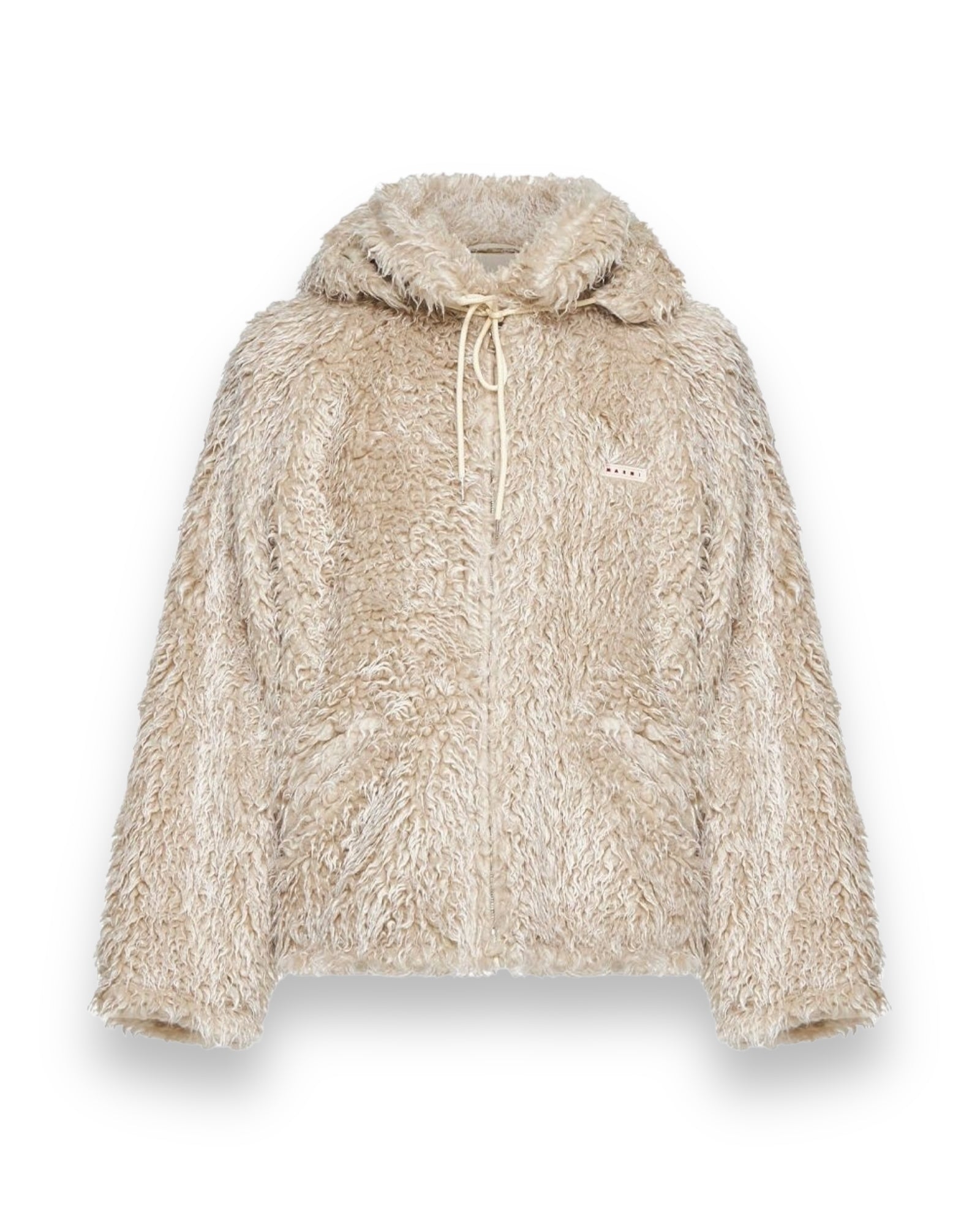 Marni Faux Fur Hoodie - Glass