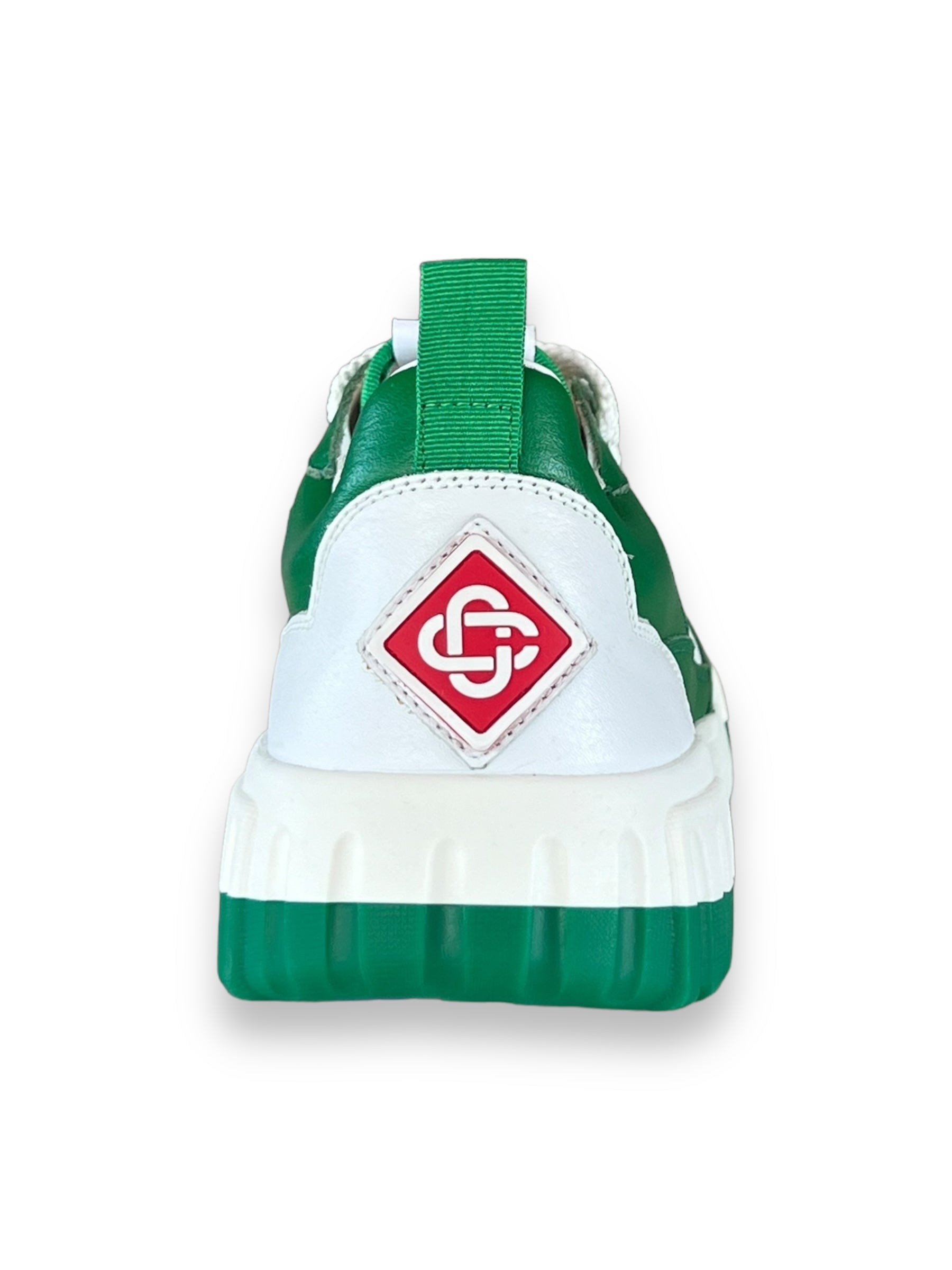 Casablanca Leather Court Sneaker - Green/White