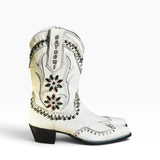 Satoshi Nakamoto Scar Tissue Cowboy Boot - White