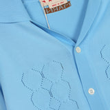 Marni Pointelle Techno Cardigan - Powder Blue