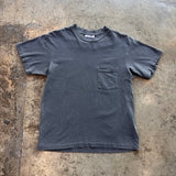 John Elliott Cropped Campus Pocket Tee Washed - Black