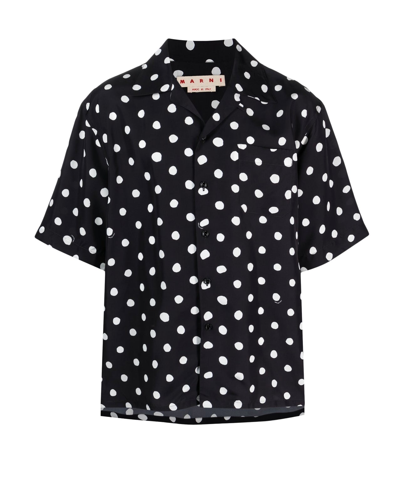 Marni Button Polka Dot Shirt - Black