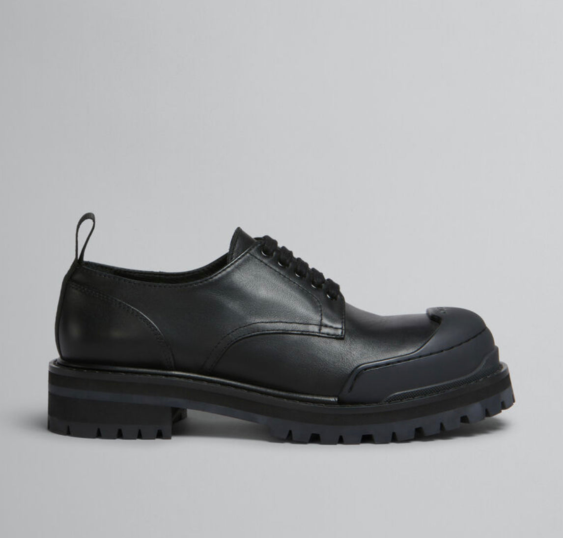 Marni Black Leather Dada Army Derby Shoe