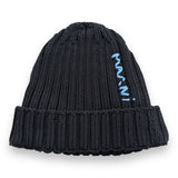 Marni Cotton Cable Beanie - Black