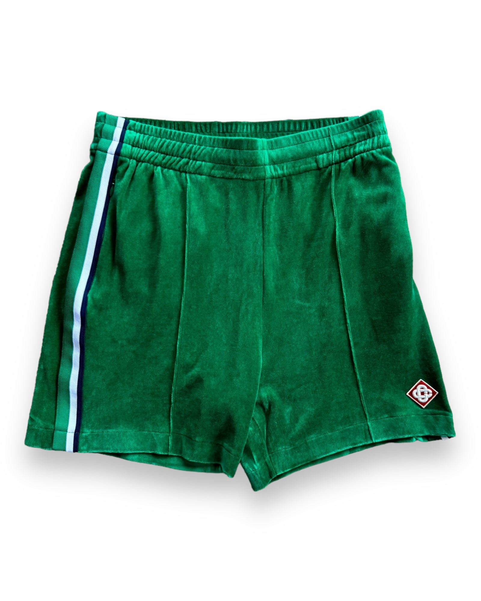 Casablanca Mens Velour Shorts - Evergreen