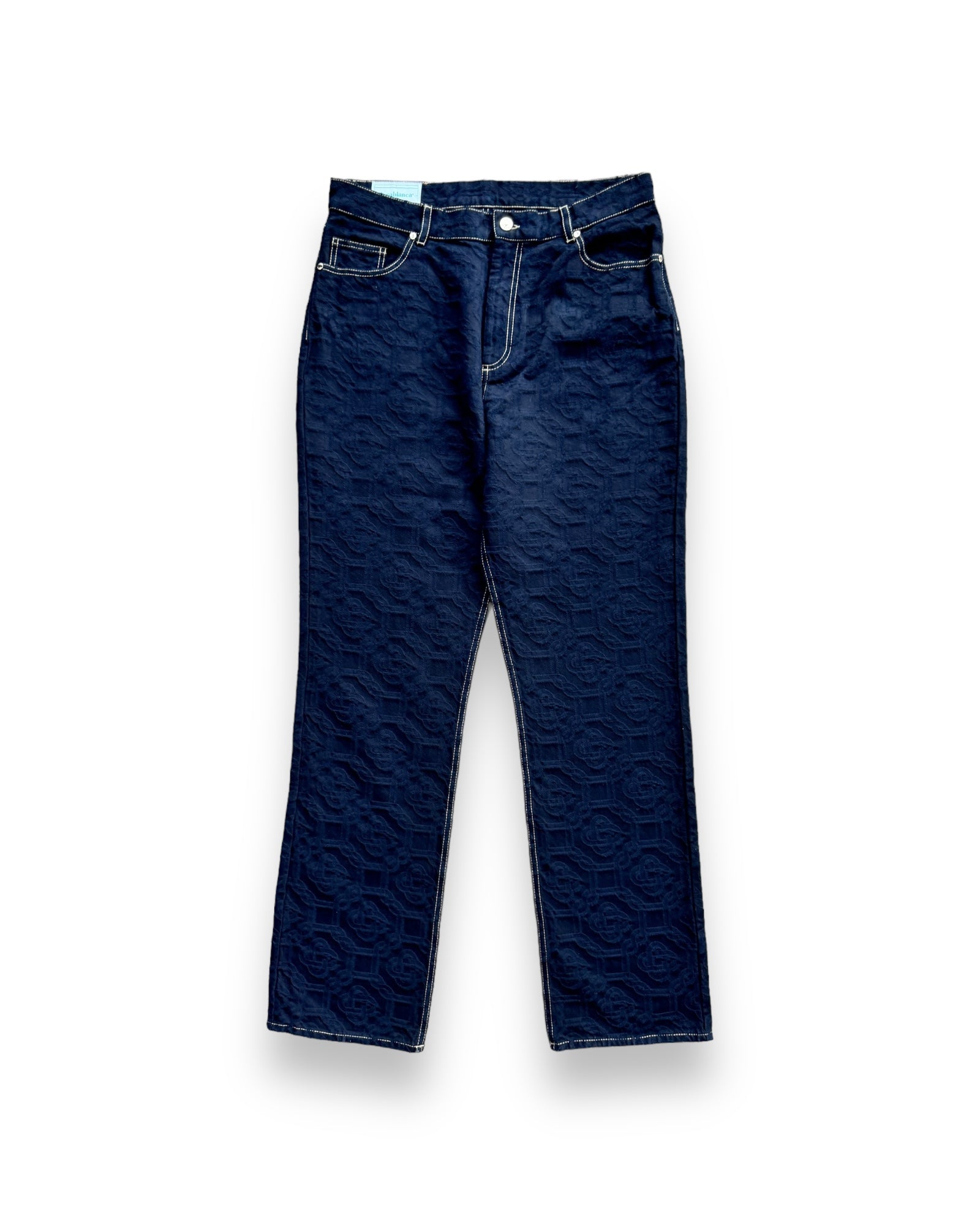 Casablanca Jacquard Denim Jeans - Black