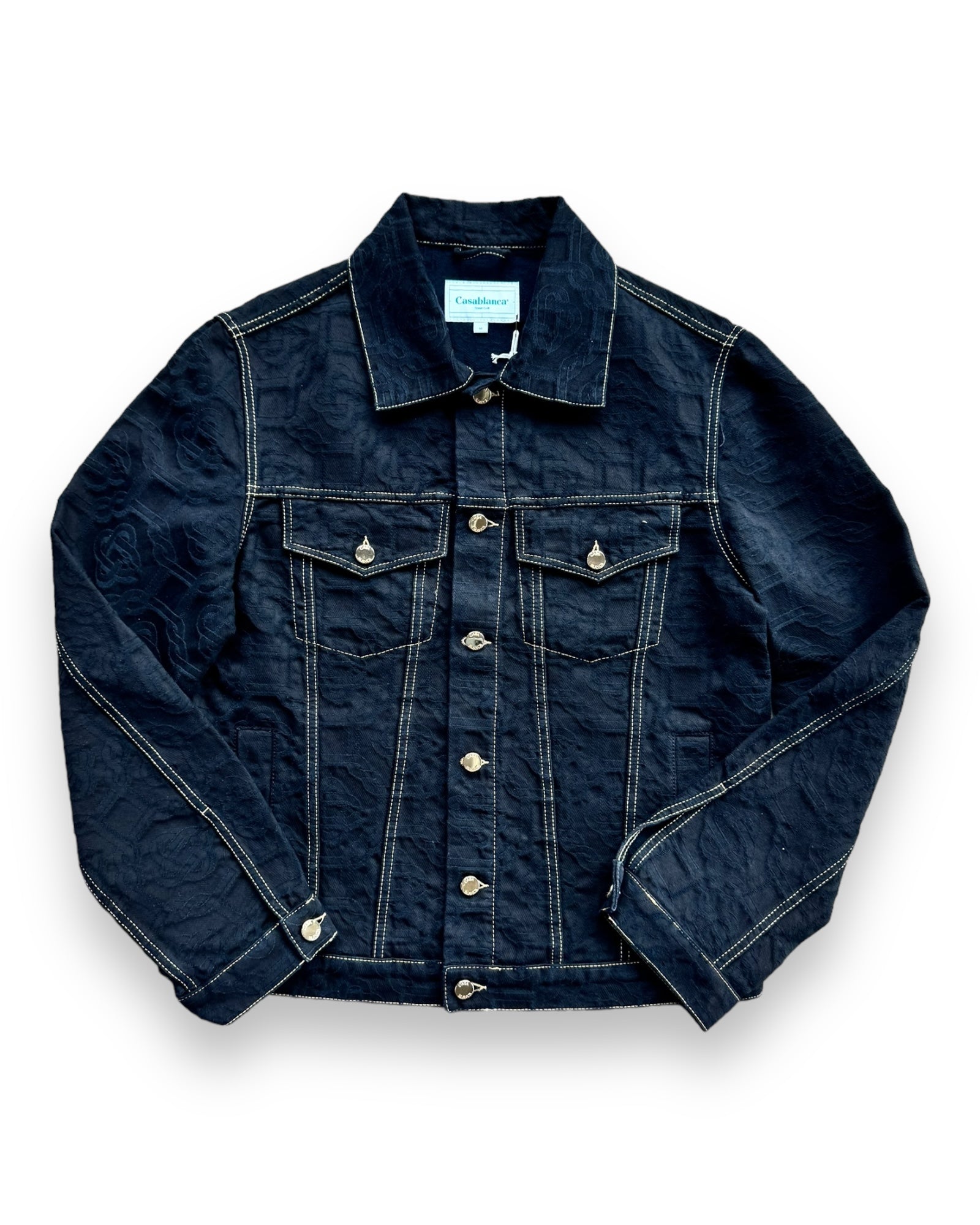 Casablanca Jacquard Denim Jacket - Black Monogram