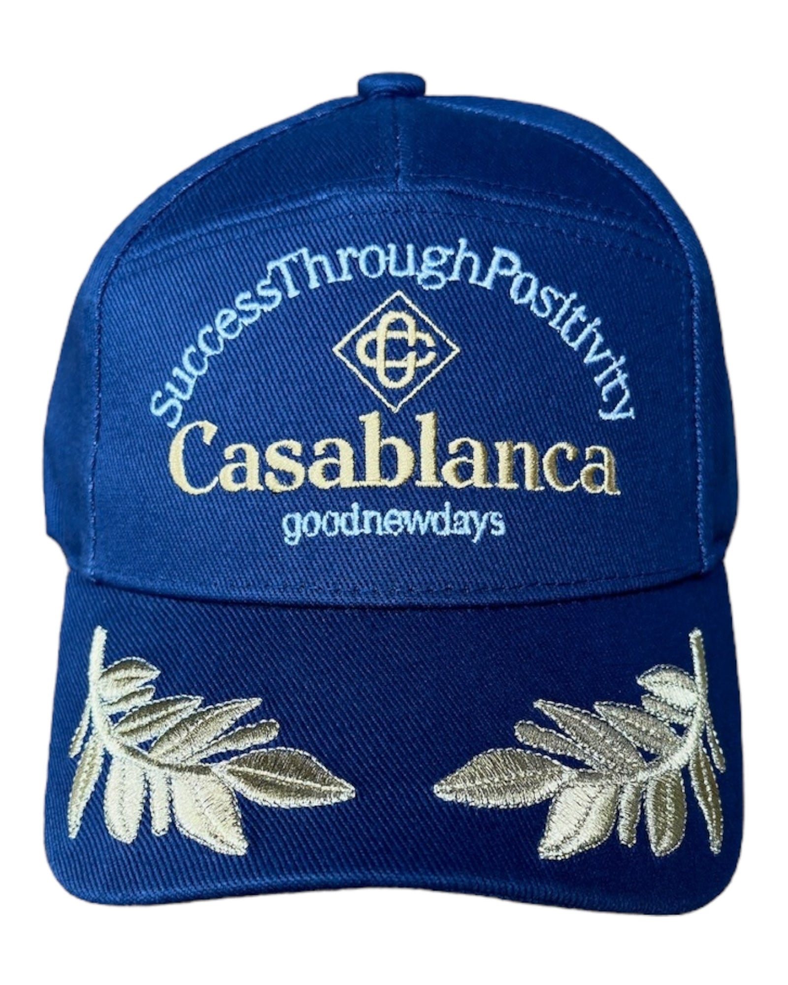 Casablanca Success Through Positivity Embroidered Cap - Navy Blue