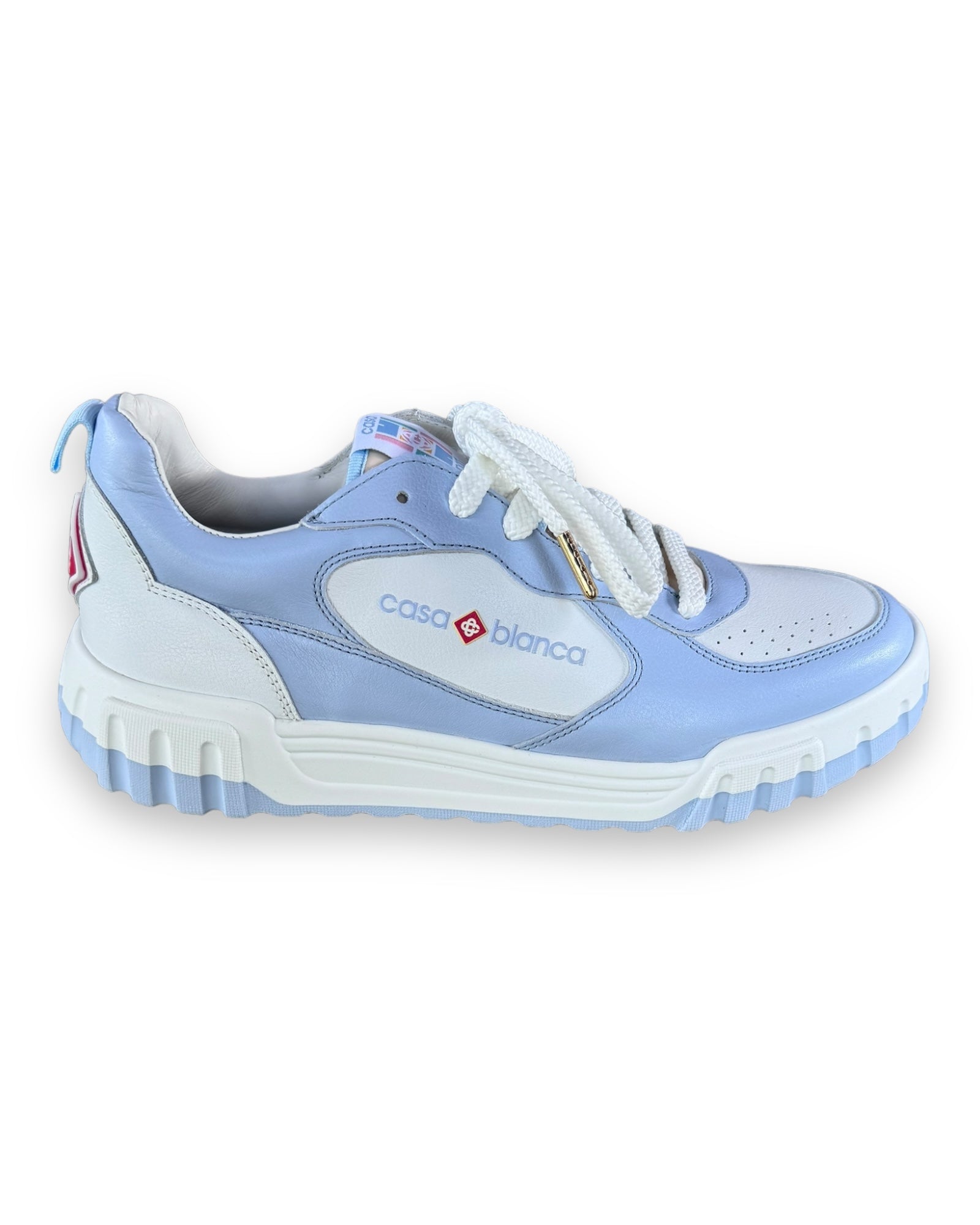 Casablanca Mens Pastel Court Sneaker - Pale Blue