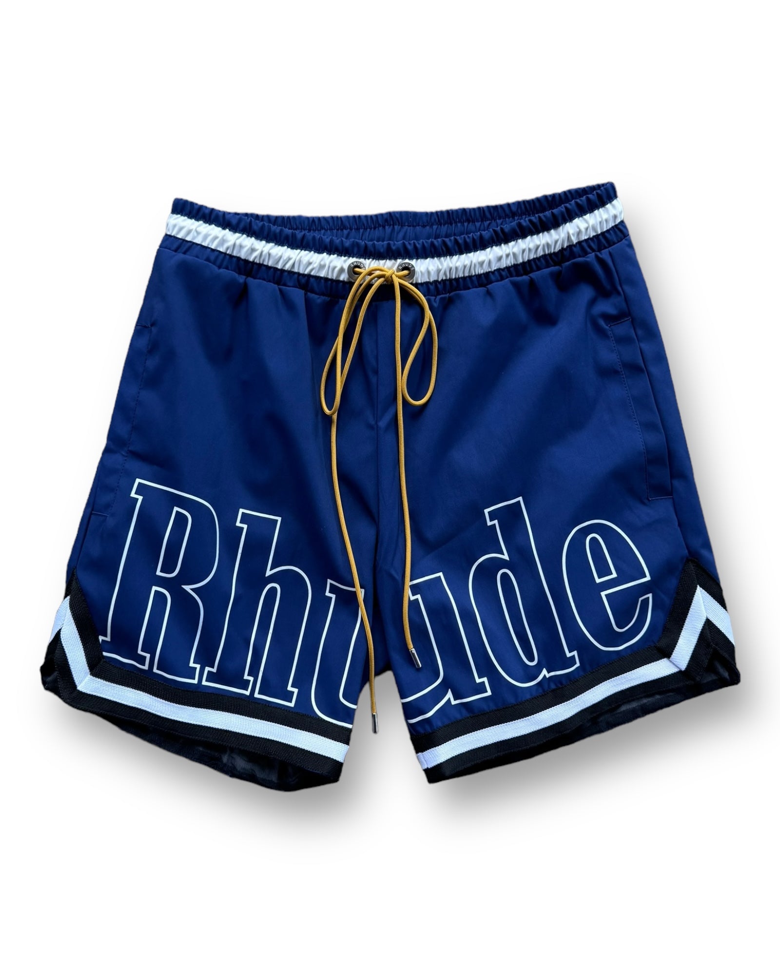 Rhude Basketbal Logo Swim Short - Blue/Black