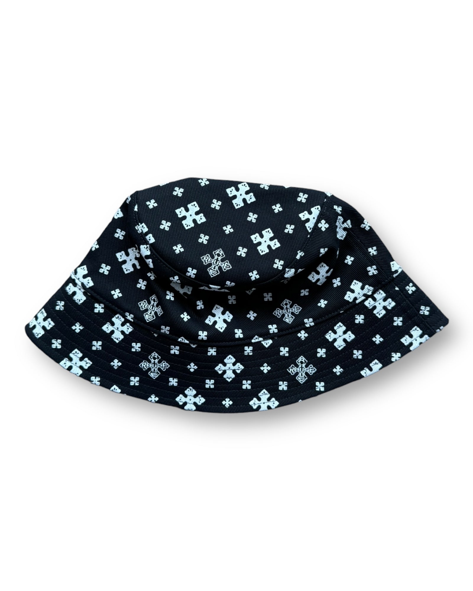 Rhude Cross Bandana Bucket Hat - Black