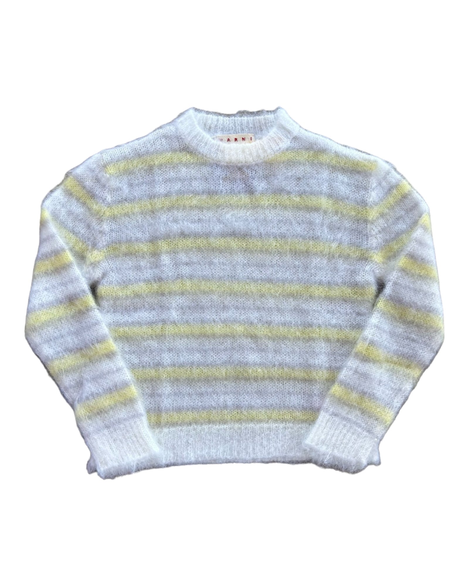 Marni Fuzzy Wuzzy Crewneck Sweater - Lily White