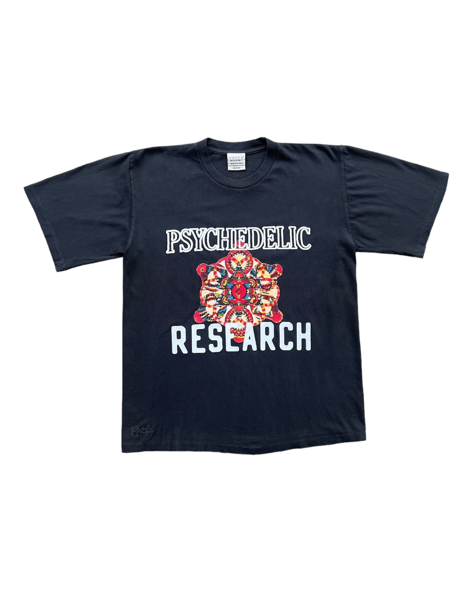 CRTFD Psychedelic Research T-Shirt - Vintage Black