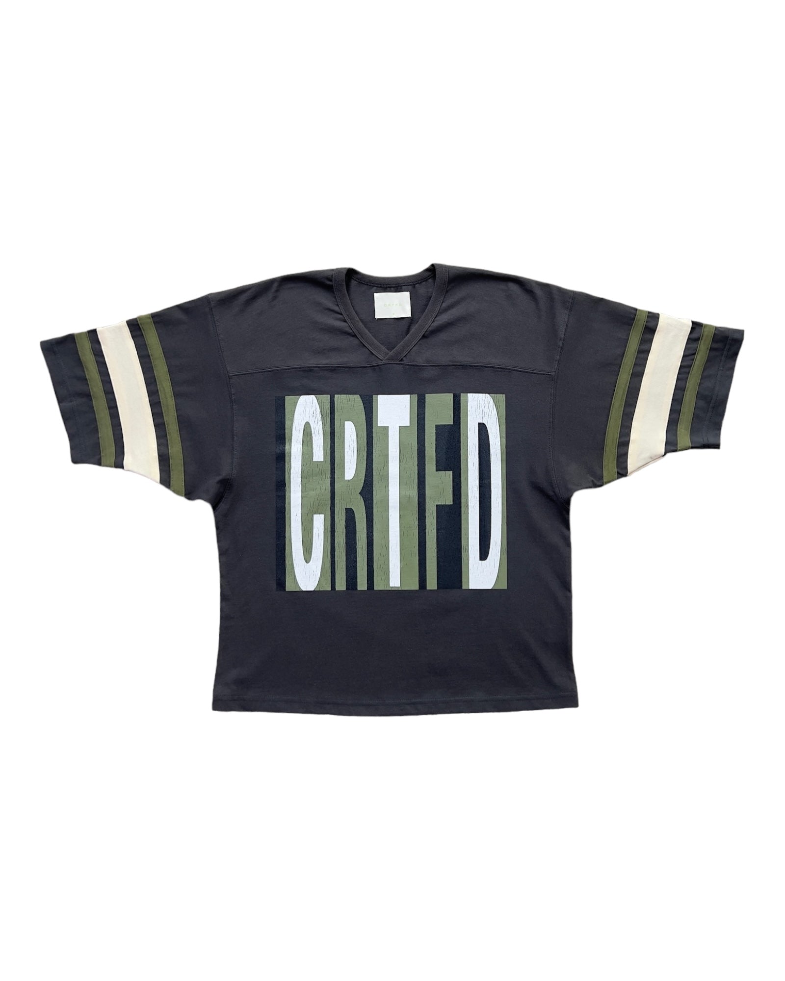 CRTFD 11:11 Football Top - Vintage Black