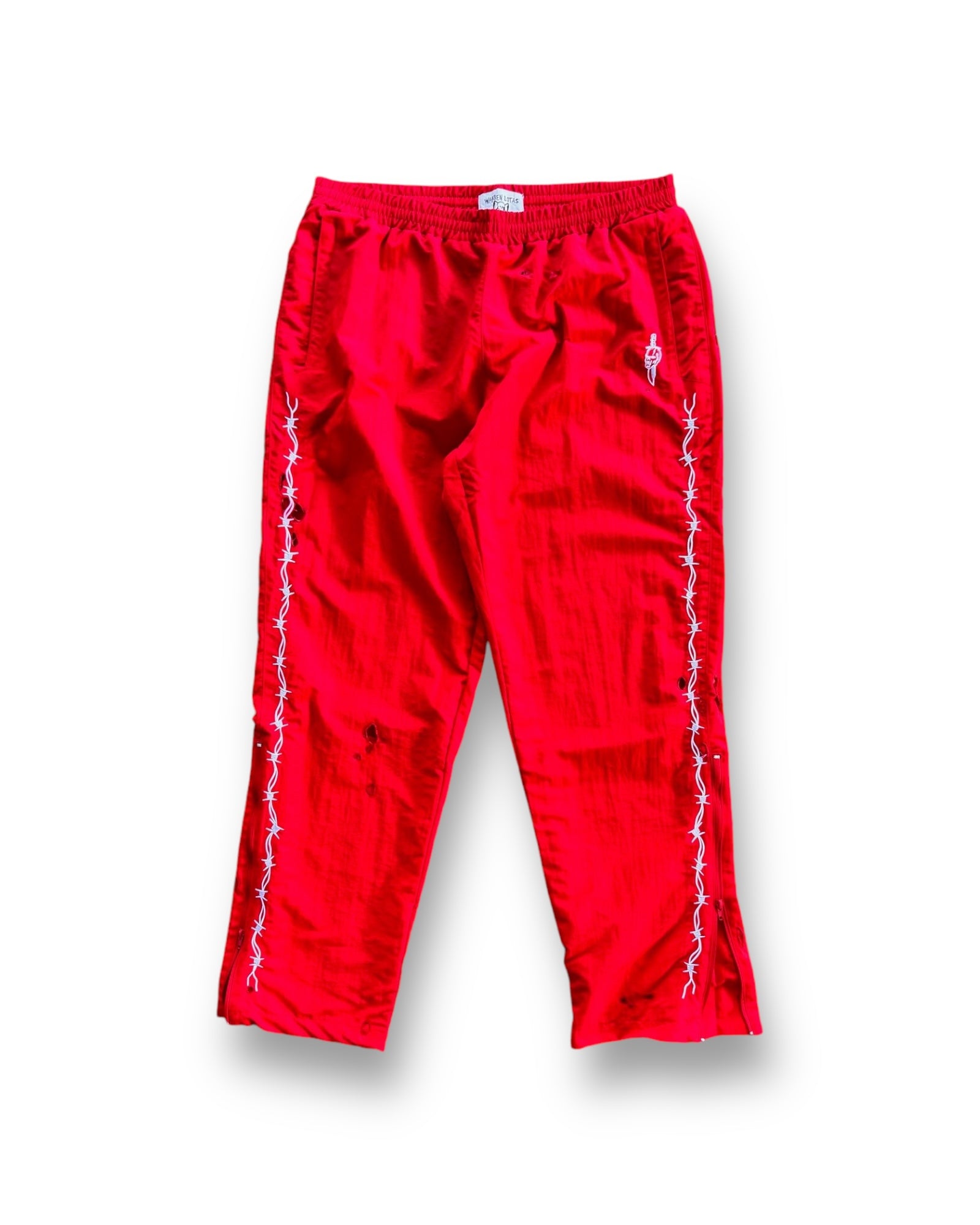 Warren Lotas Soldier Nylon Track Pants - Red