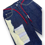 Marni Wool Patched Denim Jeans - Blublack