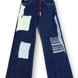Marni Wool Patched Denim Jeans - Blublack