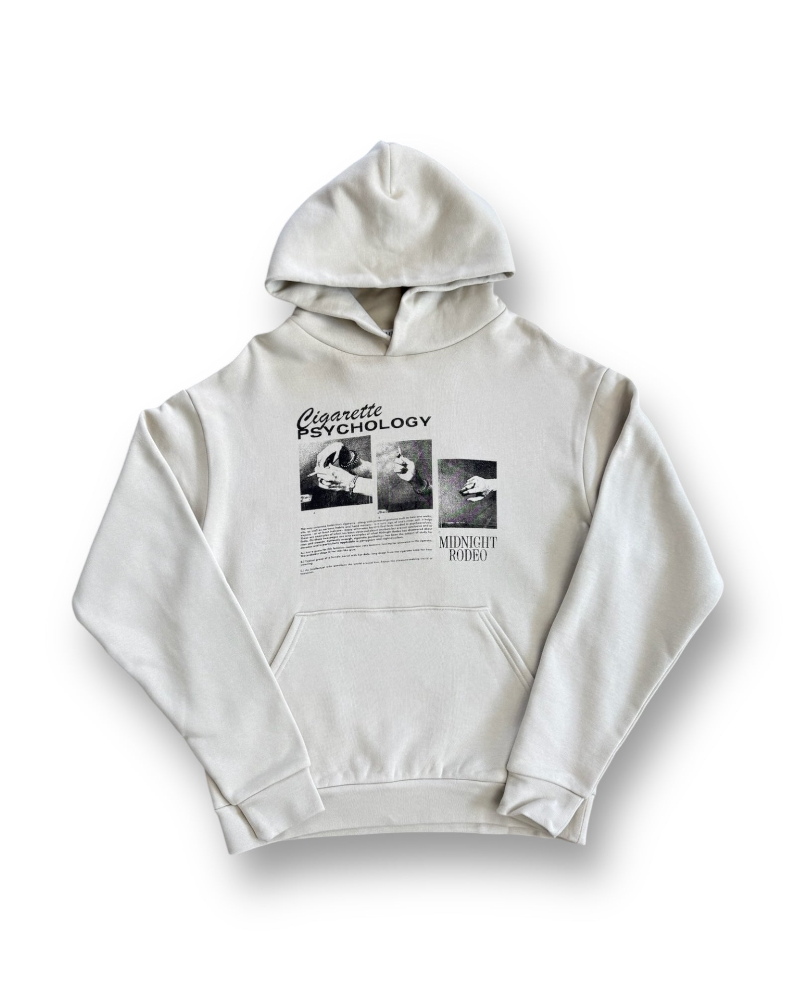 Midnight Rodeo Cigarette Psychology Sweatshirt - Bone