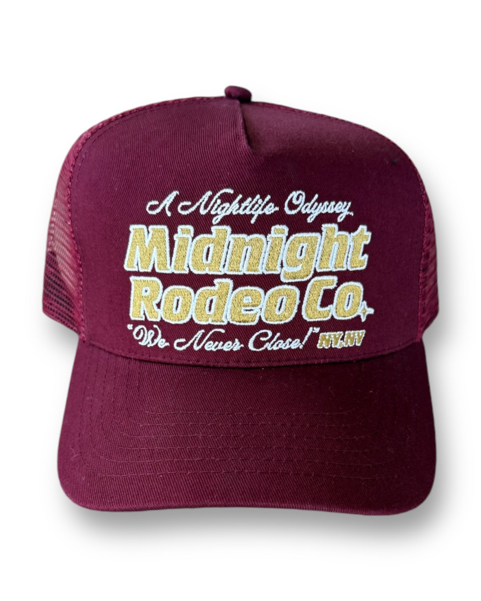 Midnight Rodeo Nightlife Odyssey Mesh Trucker - Maroon