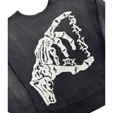 Saint Mxxxxxx Skeleton Hand Crewneck - Black