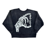 Saint Mxxxxxx Skeleton Hand Crewneck - Black