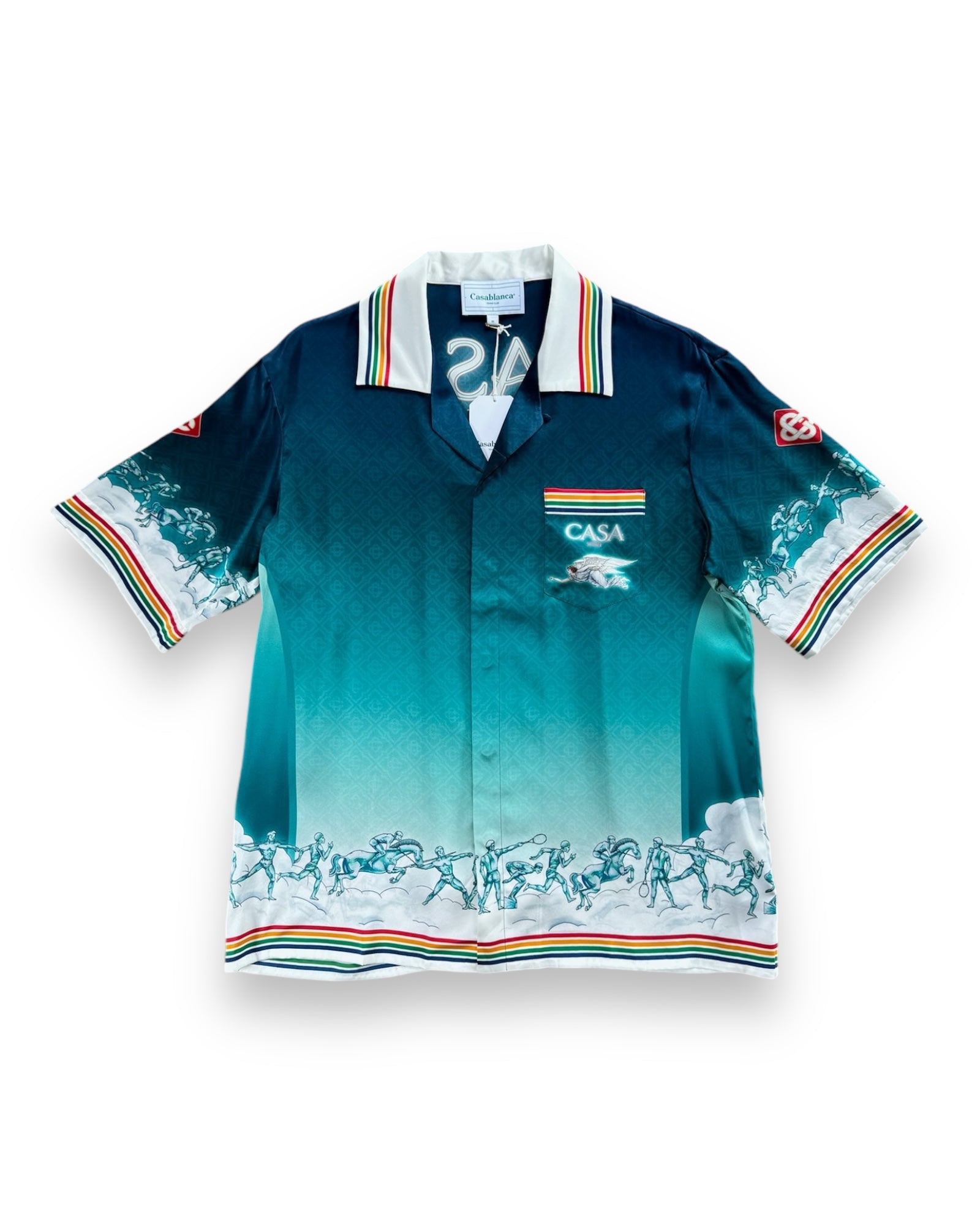 Casablanca Le Deesse Du Stade Short Sleeve Cuban Collar Shirt