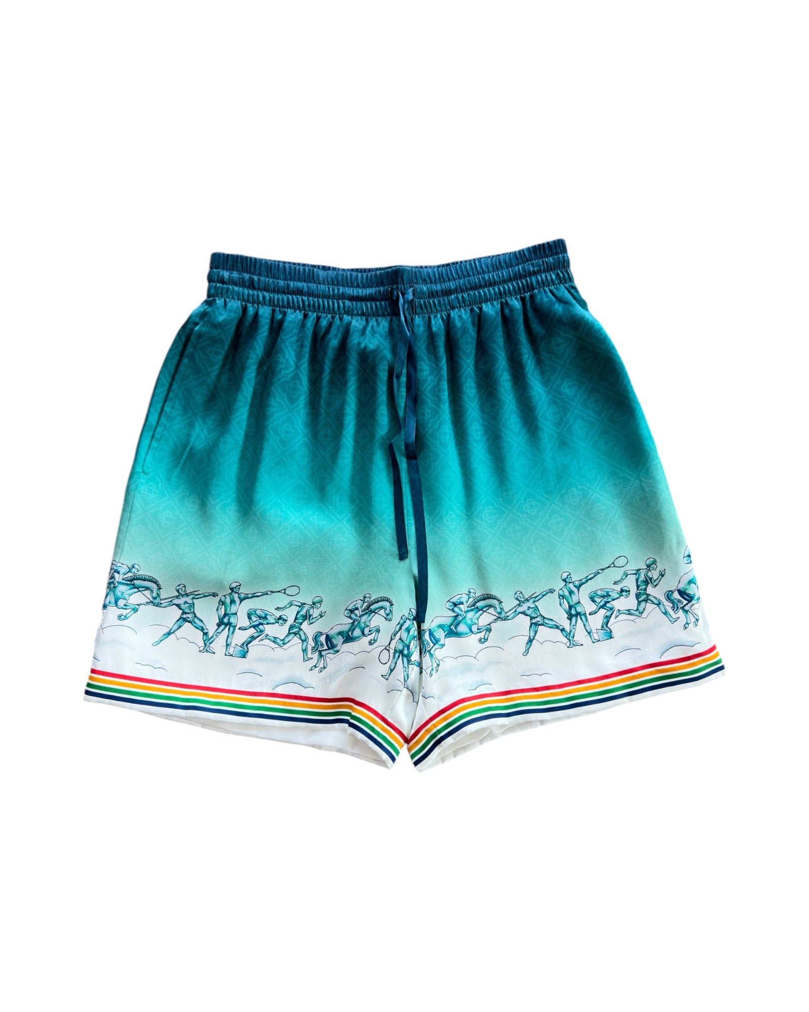 Casablanca Le Deesse Du Stade Silk Draw String Shorts