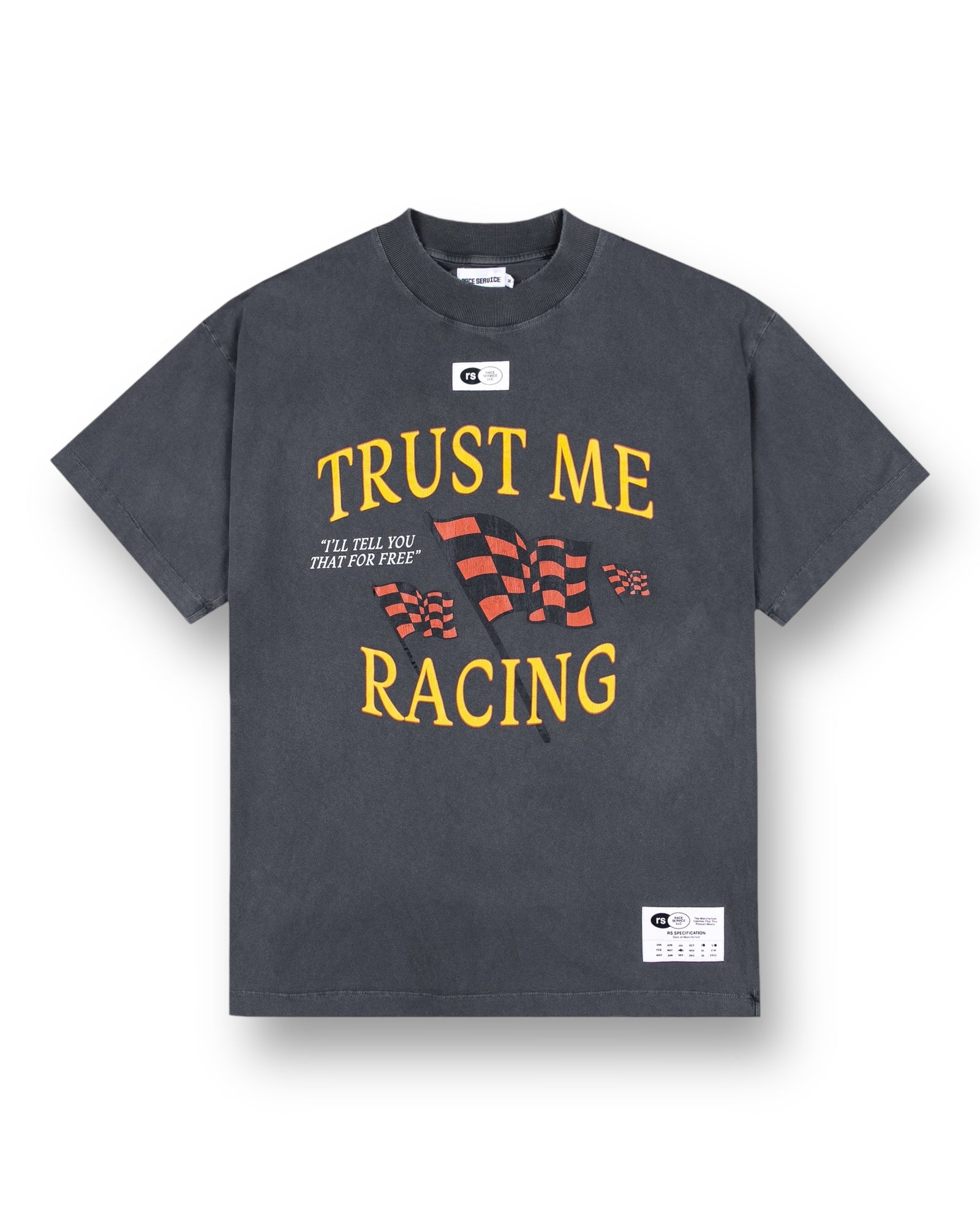 Race Service RS Trust Me Racing Tee - Vintage Black