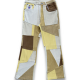 Kidsuper Geometric Patchwork Flare Pants - Yellow