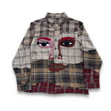 Kidsuper Face Patchworked Flannel - Red/Multi