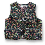 Abc. Floral Jacquard Cargo Vest - Black