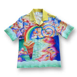 Casablanca Short Sleeve Cuban Collar Short - Mushroom