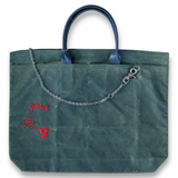 Paly U Broke Me Waxed Canvas Tote - Green