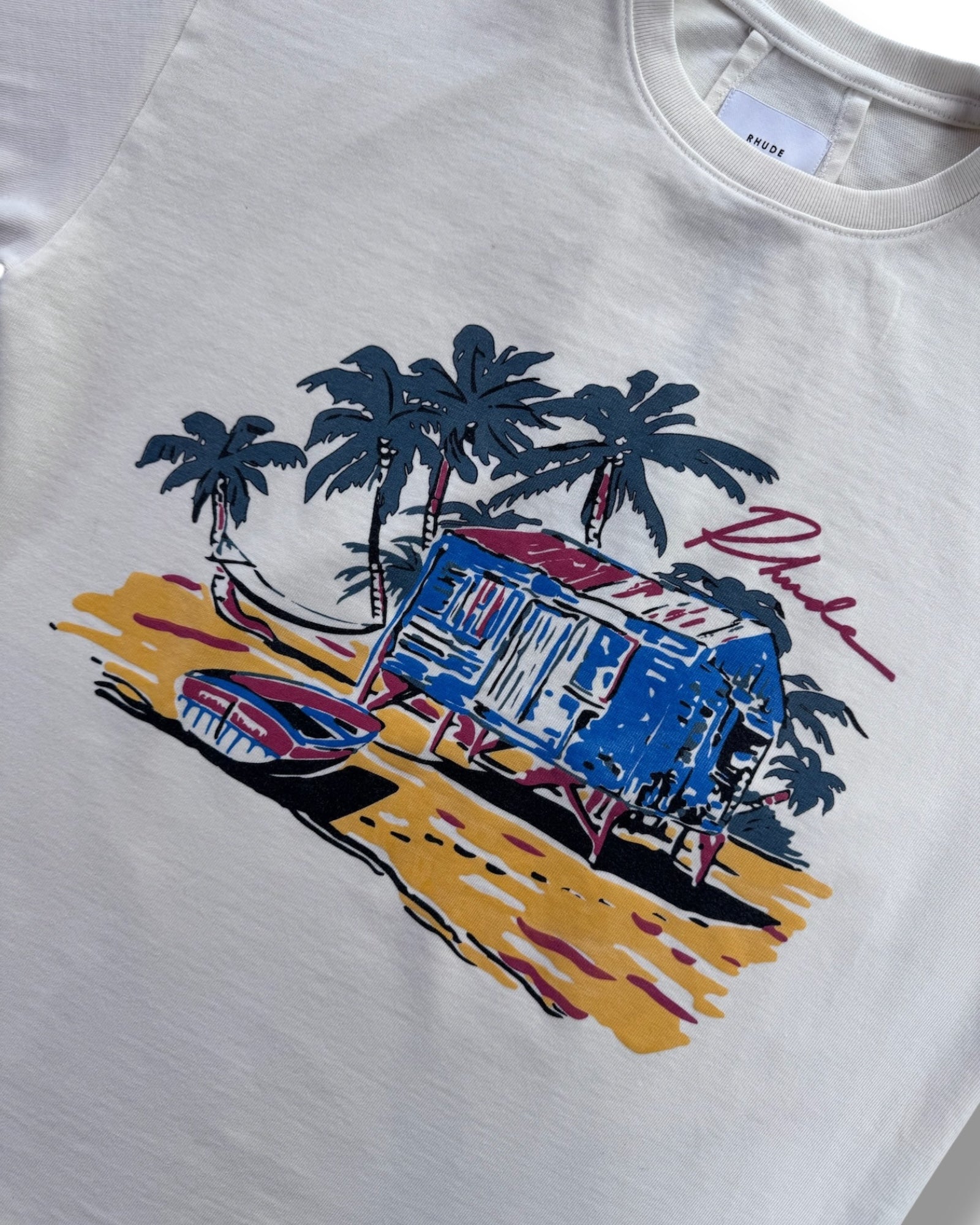 Rhude Beachside Tee - Cream