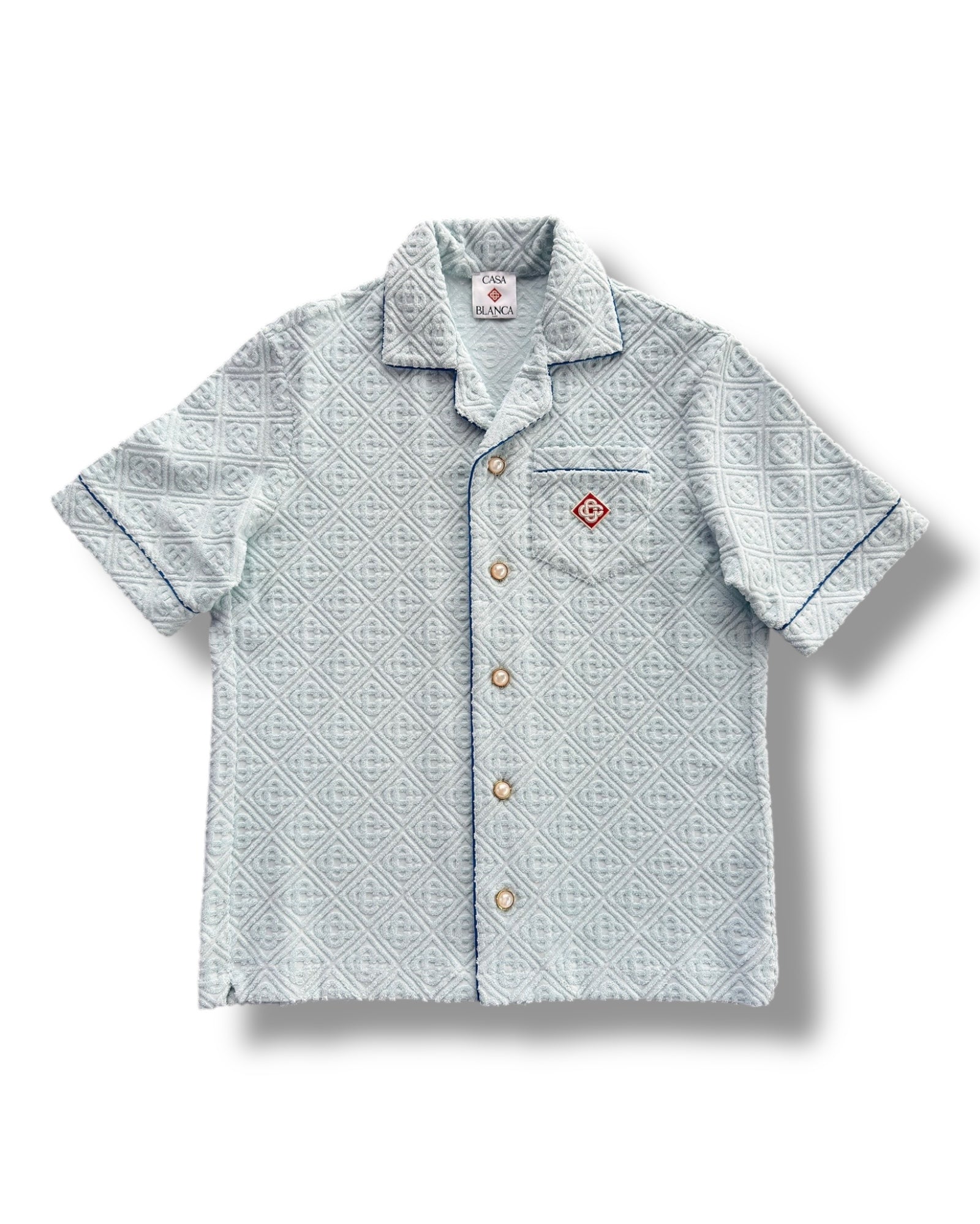 Casablanca Toweling Monogram Shirt - Light Blue