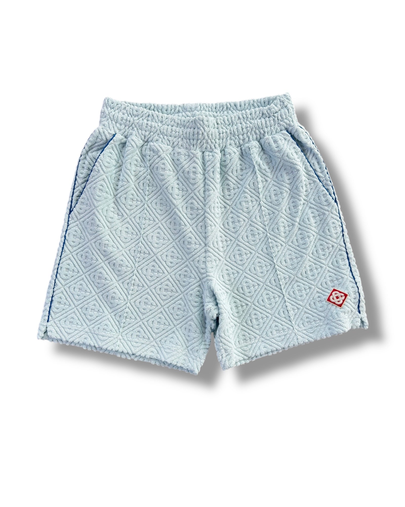 Casablanca Toweling Monogram Shorts - Light Blue