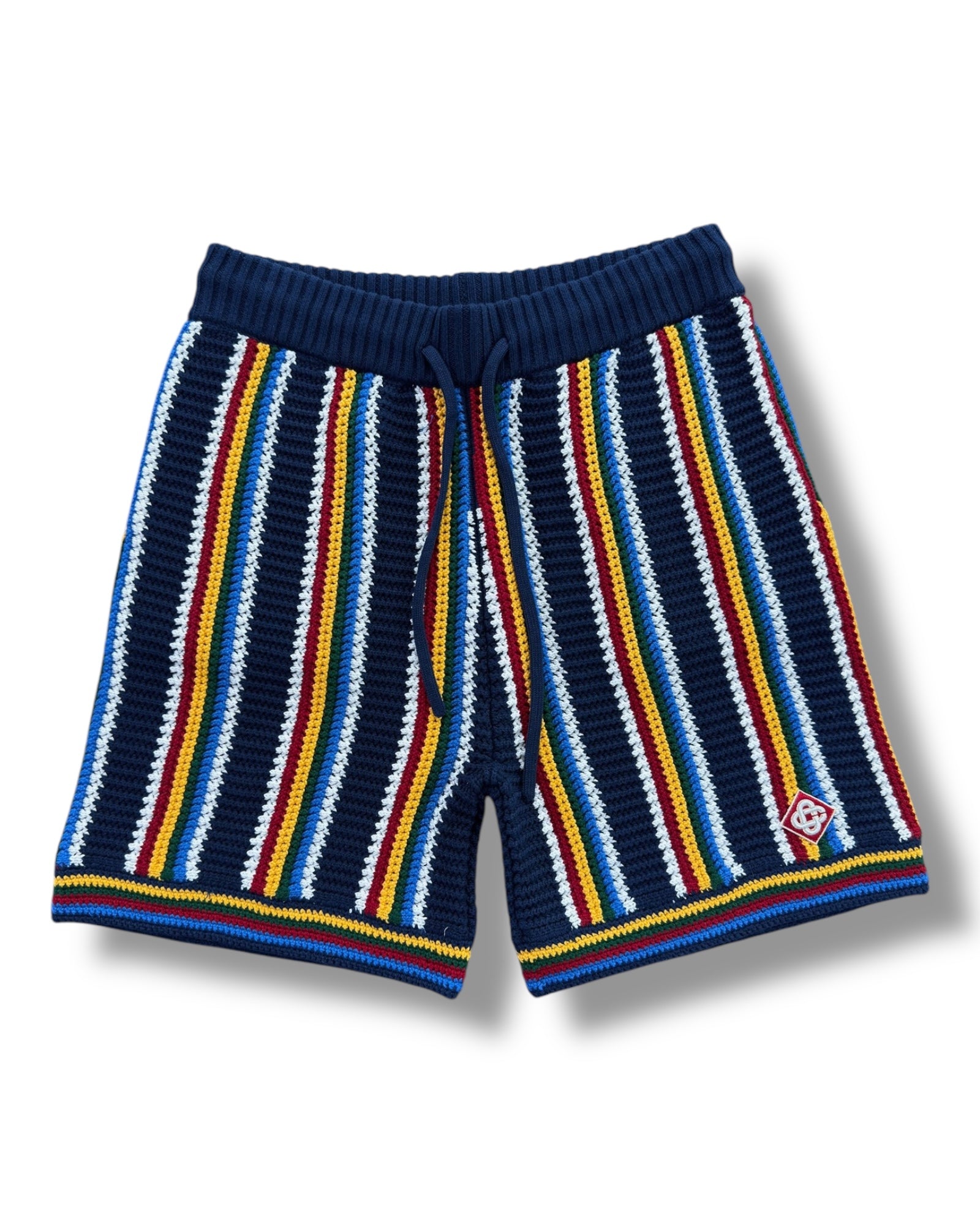 Casablanca Crochet Shorts - Navy