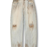 Warren Lotas Baggy Printed Jeans - Dirty Blue