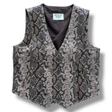 Midnight Rodeo Snakeskin Leather Vest - Natural