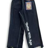 *BWA Monroe Triple Wide Denim Trouser - Black