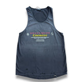 Willy Chavarria Chorizo Destroyed Tank Top - Washed Black