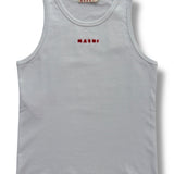 Marni Organic Tank Top - White/Red