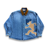 Marni Washed Bull Wolf Denim Shirt - Deep Blue