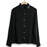 Amiri Round Pocket Dress Shirt - Black