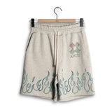 Amiri MA Quad Flames Sweatshorts - Ivory